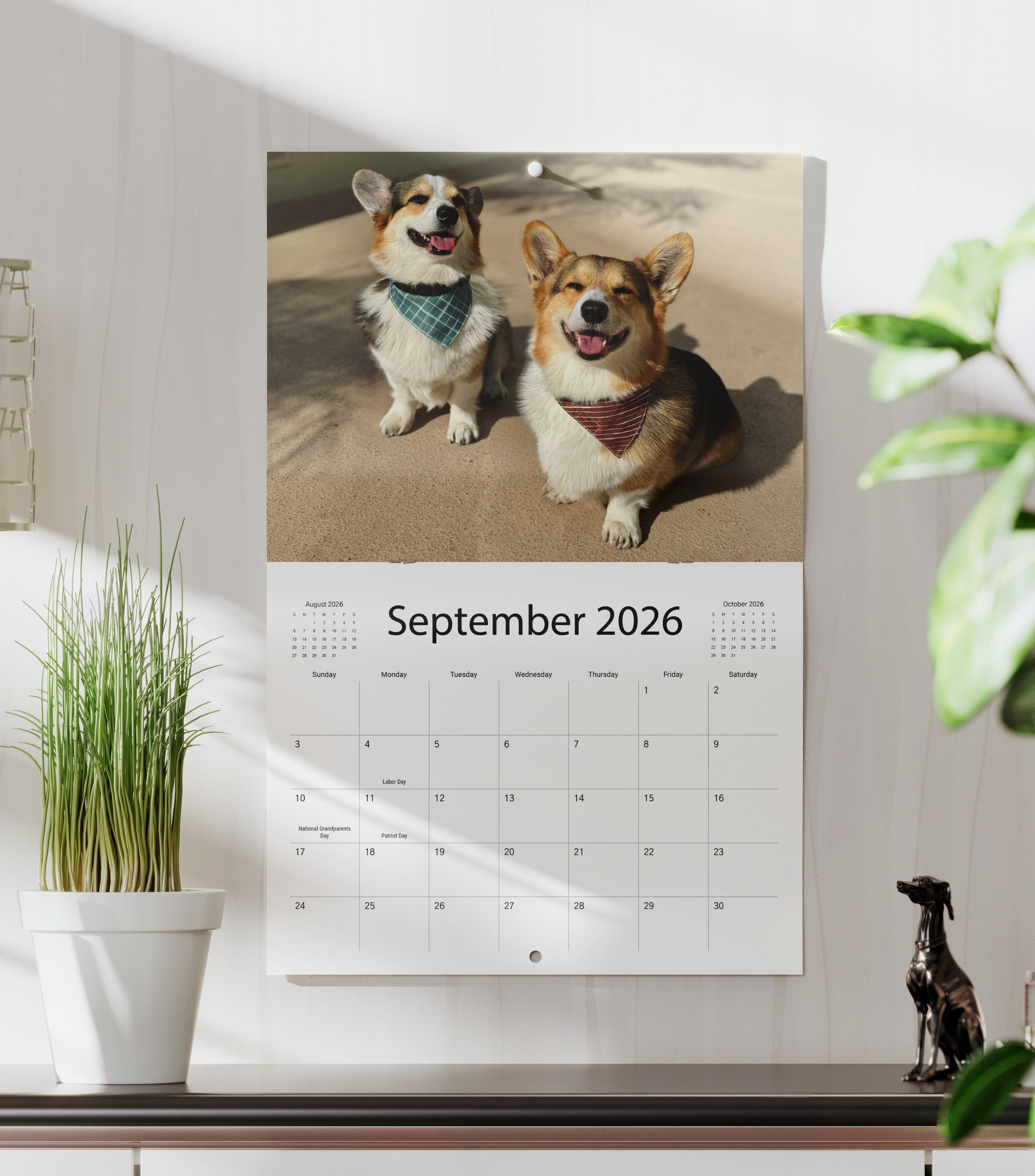 2026 Wall Calendar (35% off) – Brady & Graffiti the Corgis